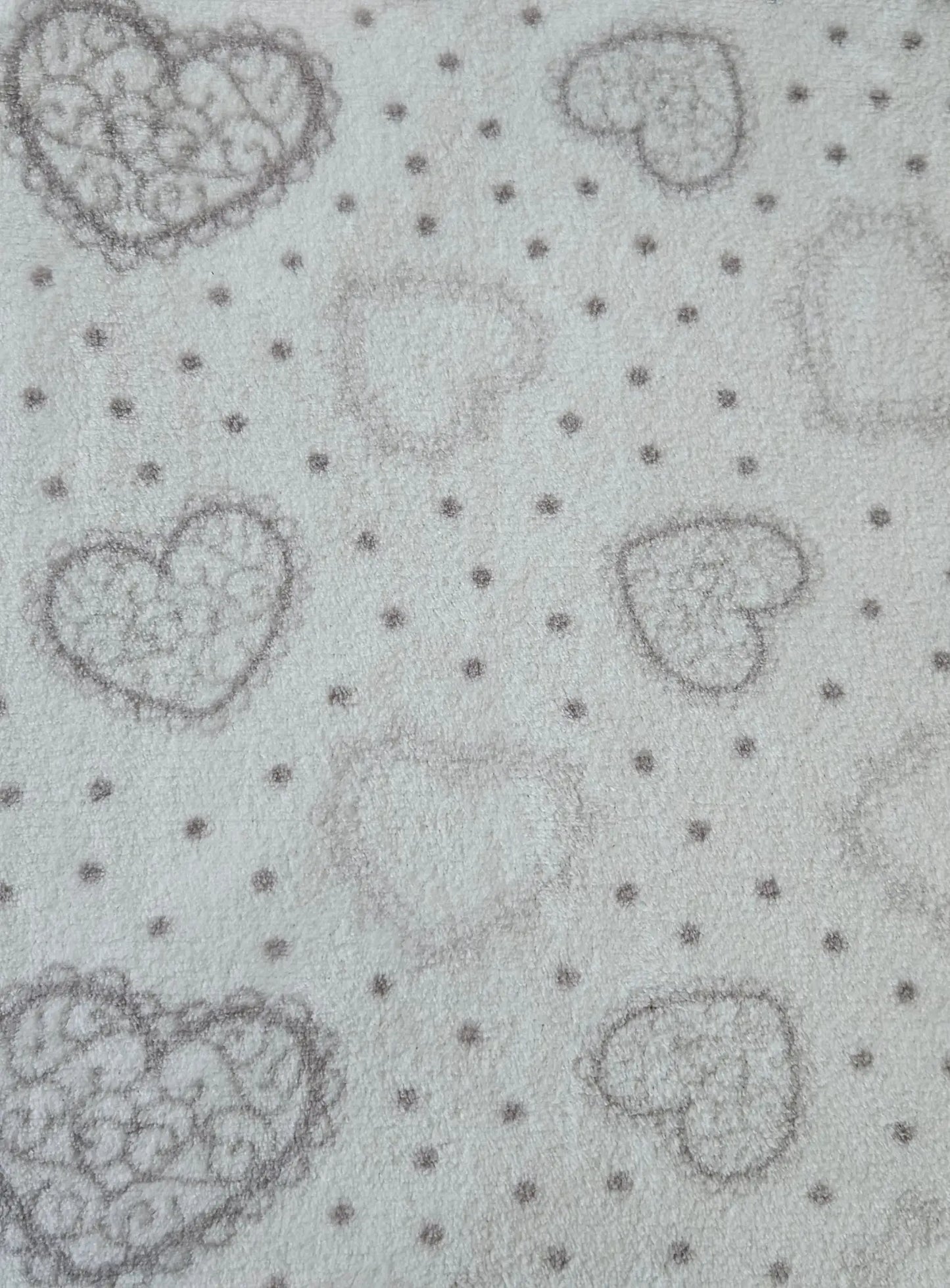 Kuscheldecke Decke Tagesdecke Herz 150x200 cm Creme Grau Beige Rot Wohndecke