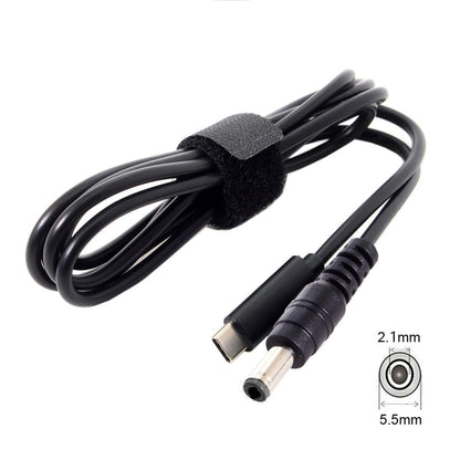 SYSTEM-S USB 3.1 Kabel 145 cm Typ C Stecker zu DC 20 V 5,5 x 1,1 mm Stecker
