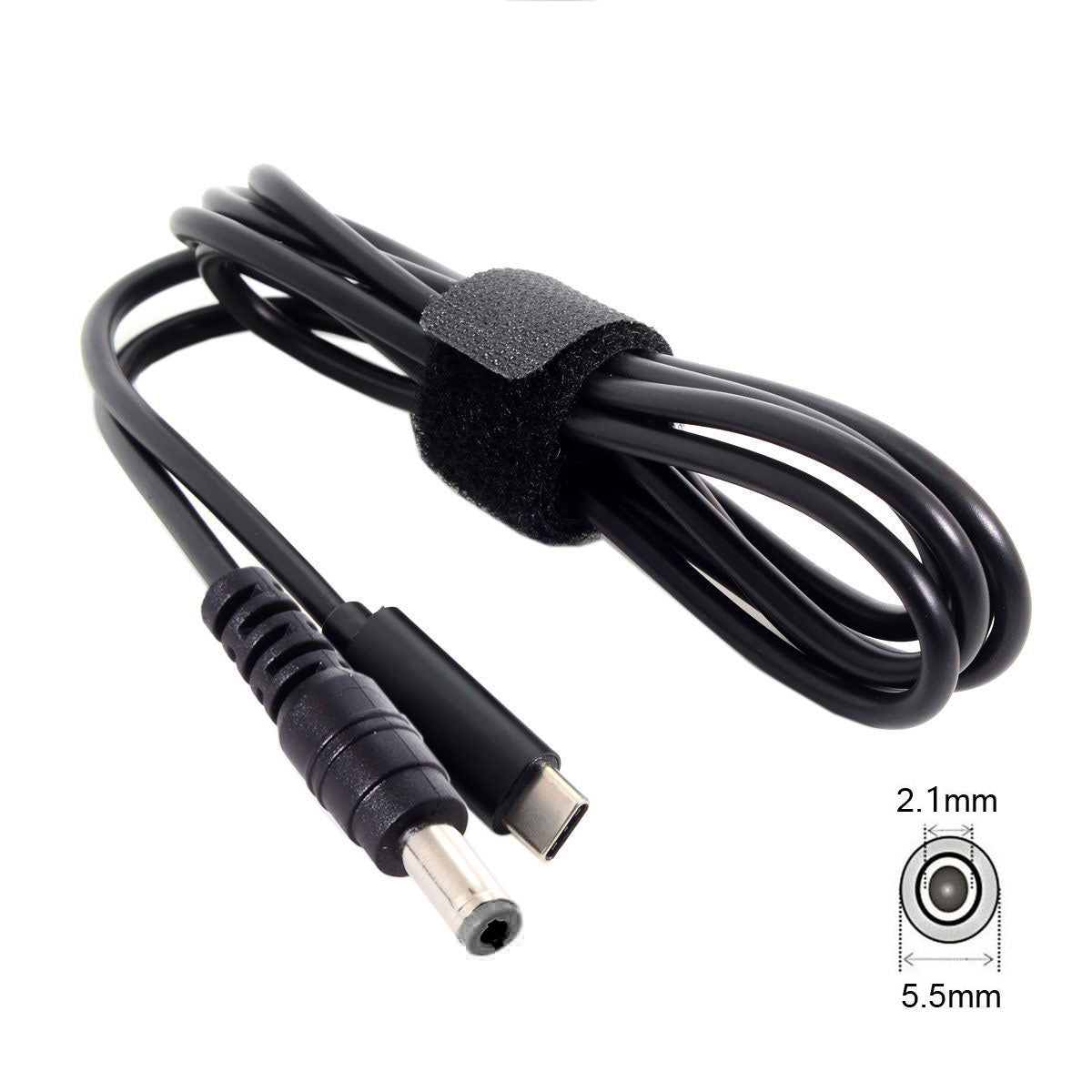 SYSTEM-S USB 3.1 Kabel 145 cm Typ C Stecker zu DC 20 V 5,5 x 1,1 mm Stecker