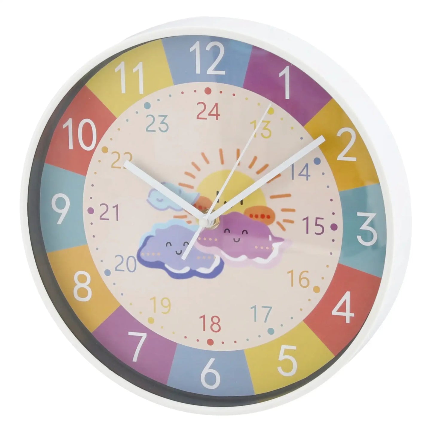 Lernuhr Kinderuhr Wanduhr bunt analoge Montessori Wanduhr Kinderzimmer Mädchen
