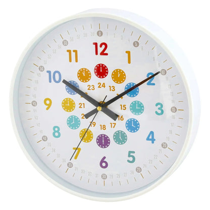 Lernuhr Kinderuhr Wanduhr weiß analoge Montessori Wanduhr Kinderzimmer Mädchen Jungen