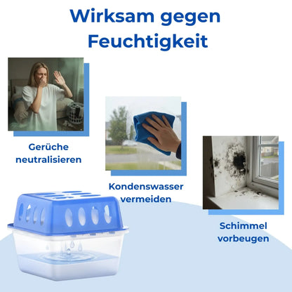 Luftentfeuchter 4x + 8x 400g Nachfüllpacks Raumentfeuchter für Bad Keller uvm. Bis 60m²