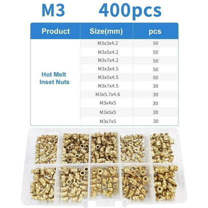 M3 threaded inserts