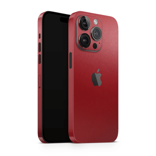 iPhone 15 Pro Max Skin Matt Rot Metallic