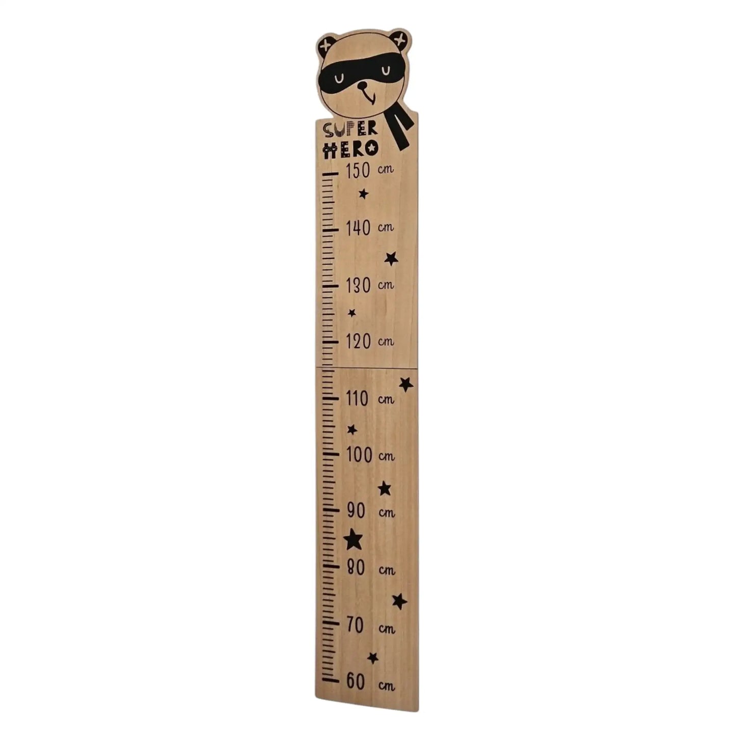 Messlatte Kinder Holz 60-150 cm Größenmesser Jungen und Mädchen Pandabär Tiger Zebra