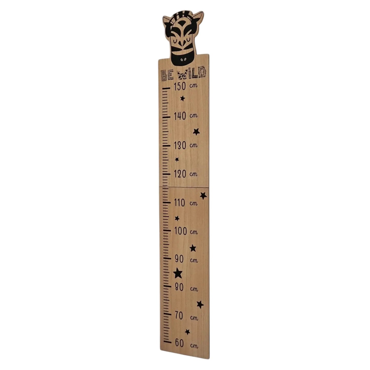 Messlatte Kinder Holz 60-150 cm Größenmesser Jungen und Mädchen Pandabär Tiger Zebra