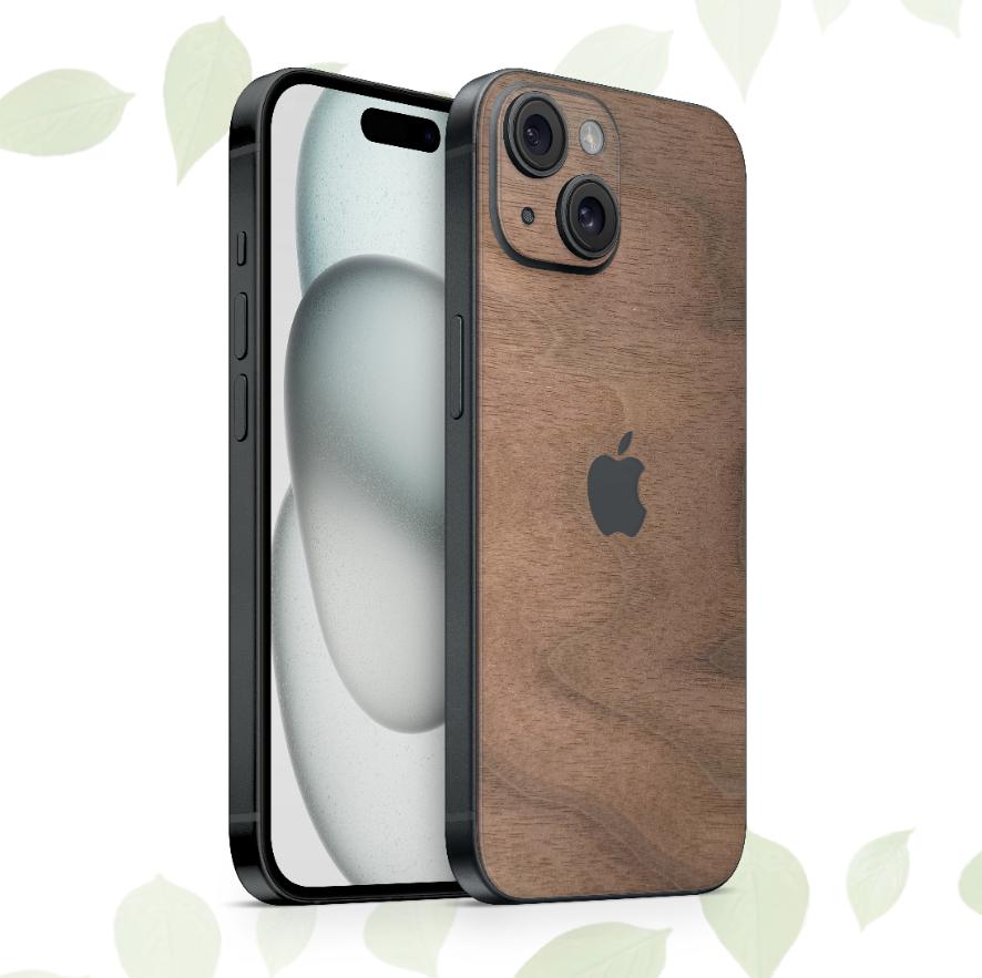 iPhone 15 Skin Holz Nuss