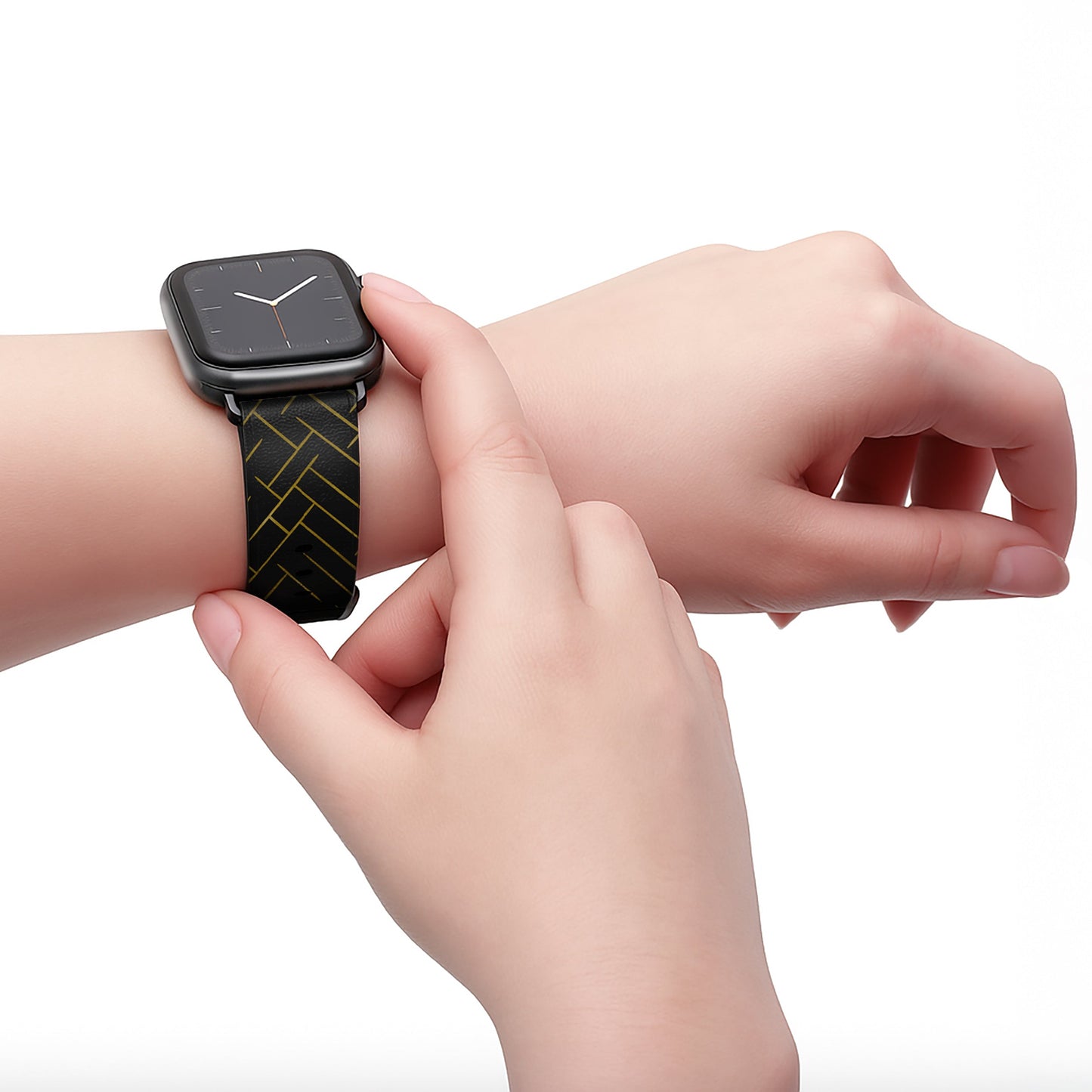 Noir - Apple Watch Armband 44-49mm & 42 (Serie 1-3)