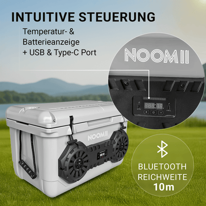 NooMii ArcticBeat 45 – Premium Kühlbox mit Bluetooth-Lautsprecher | 45L | 5 Farben