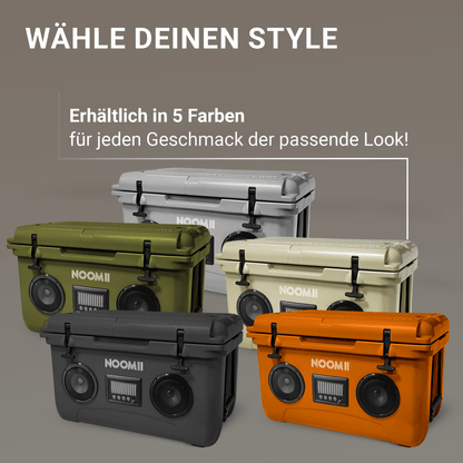 NooMii ColdBeats 45 – Kühlbox mit Bluetooth-Lautsprecher | 45L | Festival & Outdoor | 5 Farben