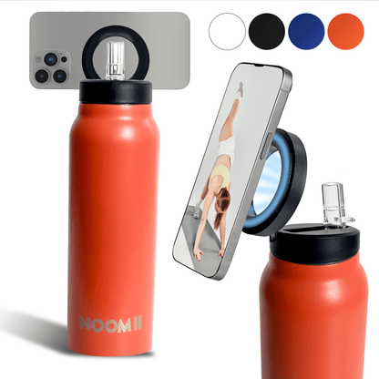 NooMii Edelstahl-Trinkflasche 800ml – Magnetdeckel & Handyhalter