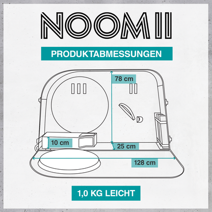 NooMii Fahrrad Transporttasche – Bike Travel Bag mit Rollen | 128x78x25 cm | Rennrad, MTB, E-Bike