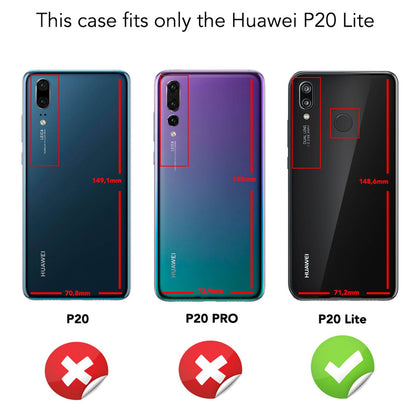 NALIA Silikonhülle für Huawei P20 Lite – Rutschfest & Matt – VORTEX (Gebürstete Optik & Carbon Design) – Marke aus Berlin
