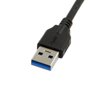 SYSTEM-S USB 3.1 cable 3 m Type C male to 3.0 Type A male screw in black