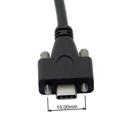 SYSTEM-S USB 3.1 cable 3 m Type C male to 3.0 Type A male screw in black