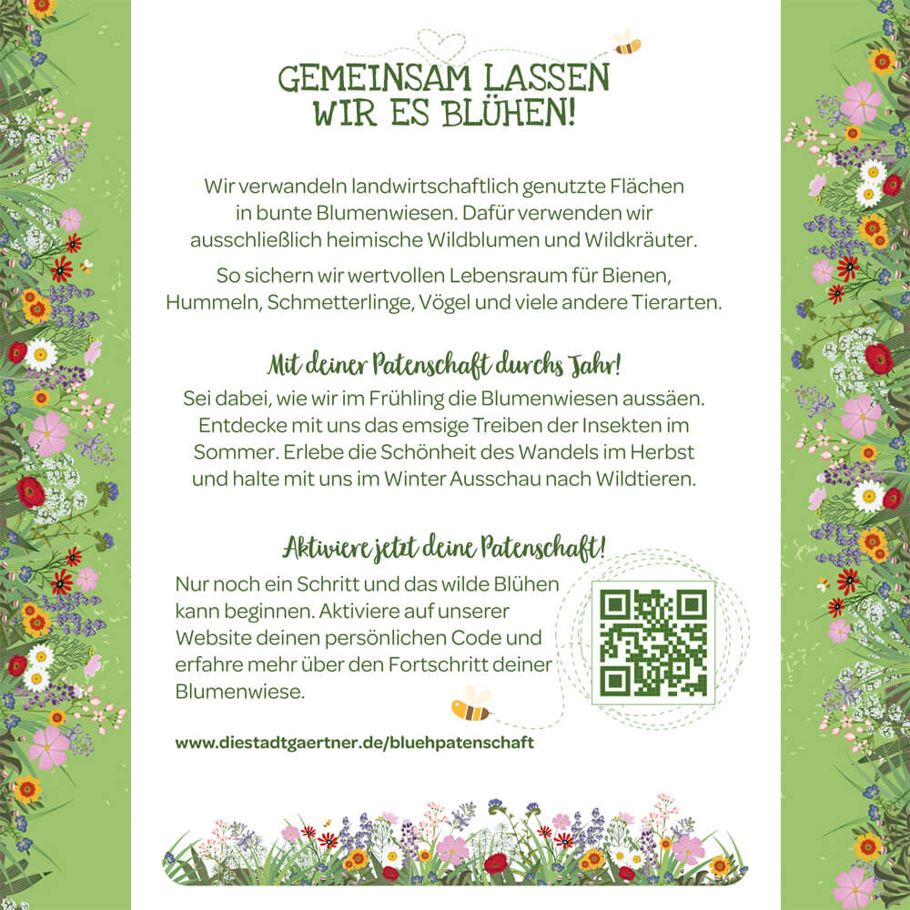 Sponsorship for 10 m² flower meadow to print