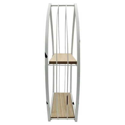 Regal Boot Weiß Wandregal Maritim Metall MDF-Holz 48x32x12 cm Dekoregal Shabby