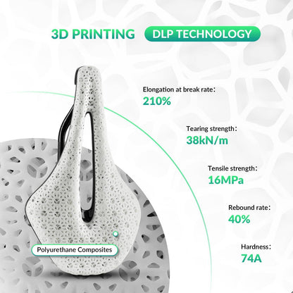 ROCKBROS 3D Druck Carbon Rennradsattel Ultraleicht Stoßdämpfender Ergonomischer