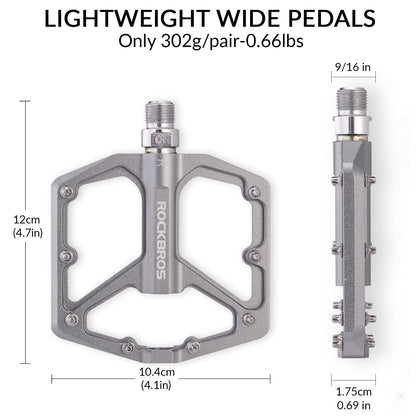 ROCKBROS Aluminium Platform Pedale 9/16 Zoll für MTB E-Bike Stadtrad