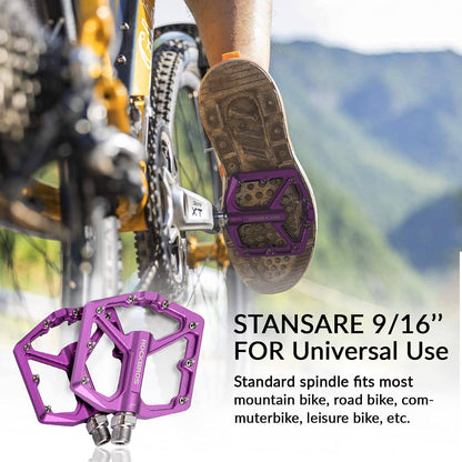 ROCKBROS Aluminium Platform Pedale 9/16 Zoll für MTB E-Bike Stadtrad