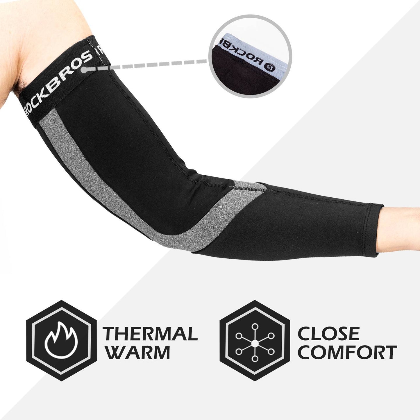 ROCKBROS Armlinge Winter Armwärmer für Radsport Wandern Laufen Outdoor