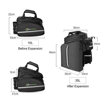 ROCKBROS Fahrrad Gepäckträgertasche wasserdichte mit Regenschutz 17-35L