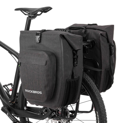 ROCKBROS Fahrrad hinter Gepäckträgertasche wasserdicht 20-27L für E-Bike/Rennrad/MTB