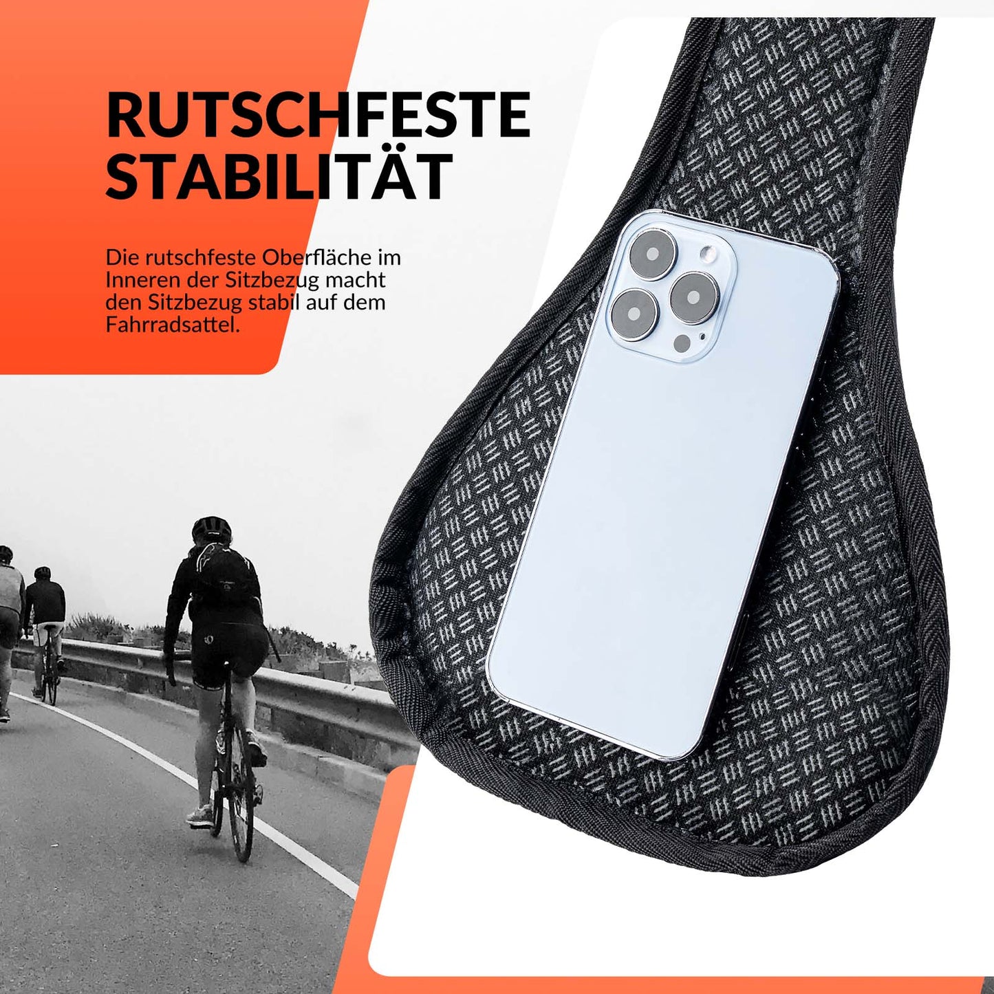 ROCKBROS Fahrrad Sattelbezug Gel Gepolsterter Weicher Fahrradsitz Bezug