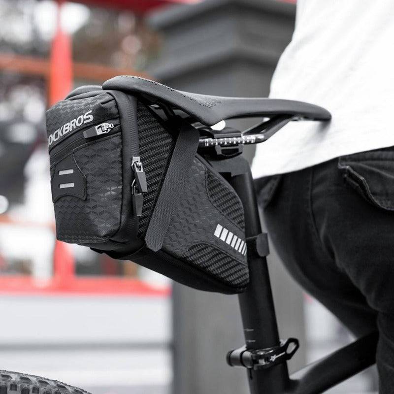 ROCKBROS Fahrrad Satteltasche mit 2 Zusätzliche Taschen 1,5L