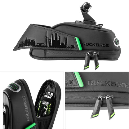 ROCKBROS Fahrrad Satteltasche mit Rücklichthalter wasserdicht 0.7L/0.9L