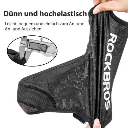 ROCKBROS Fahrrad Überzieher Windfest Wasserabweisend Überschuhe Rennrad MTB Schwarz