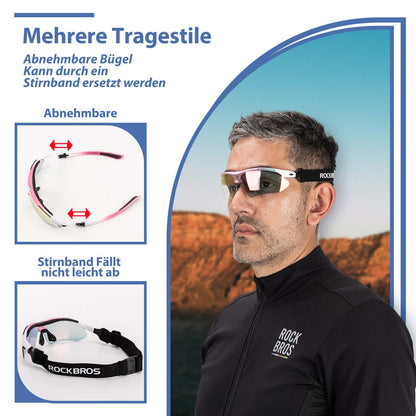Adaptive Selbsttönende Sportsonnenbrille (UV400)