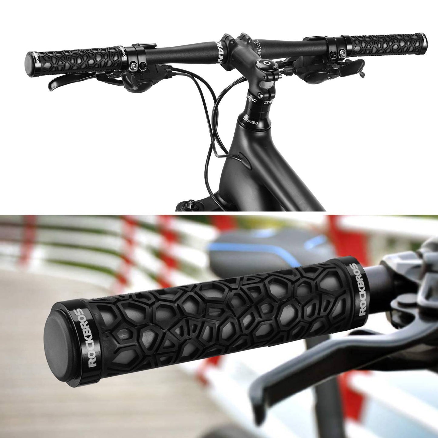 ROCKBROS Fahrradgriffe Lenkergriffe für Mountainbike/ Scooter/ E-Bike/ Cityrad/ Rennrad