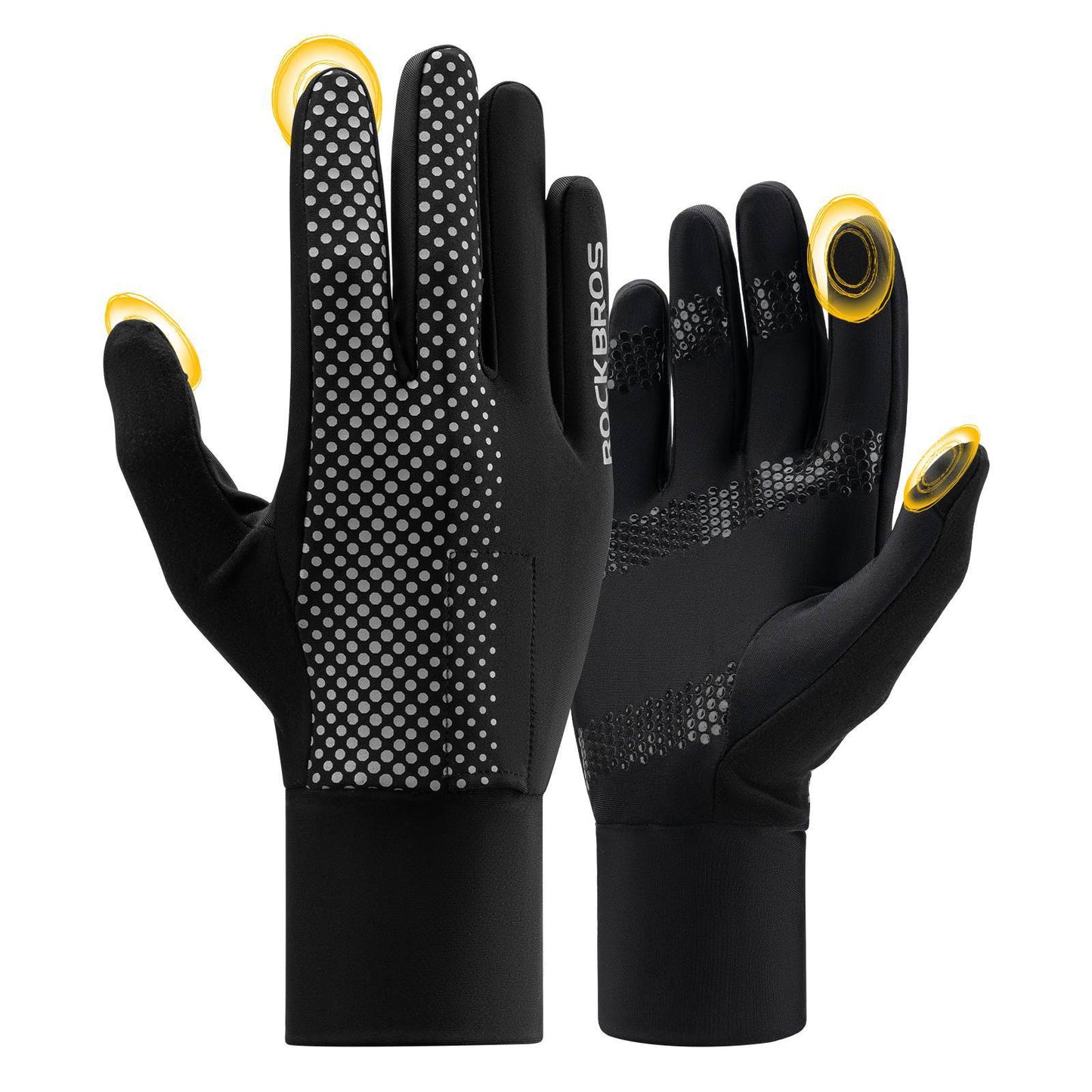 ROCKBROS Fahrradhandschuhe Touchscreen Radsport-Handschuhe Winddicht