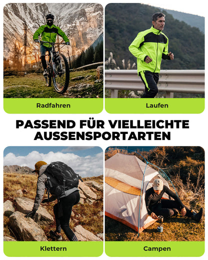 ROCKBROS Fahrradjacke Winter Herren Radjacke Leuchtendes Grün
