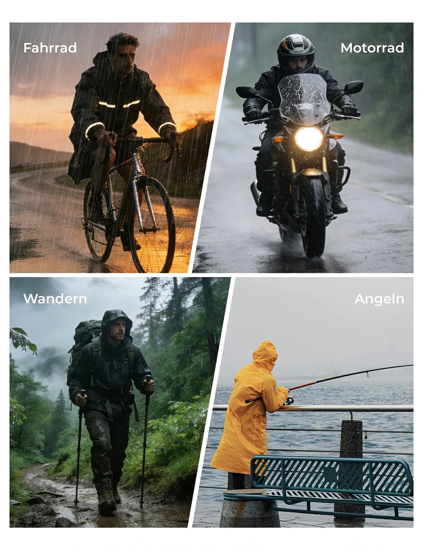 ROCKBROS Fahrradjacke Herren Wasserdicht Atmungsaktiv