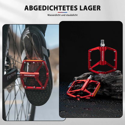 ROCKBROS Fahrradpedale mit Reflektoren aus Aluminiumlegierung 9/16 Zoll