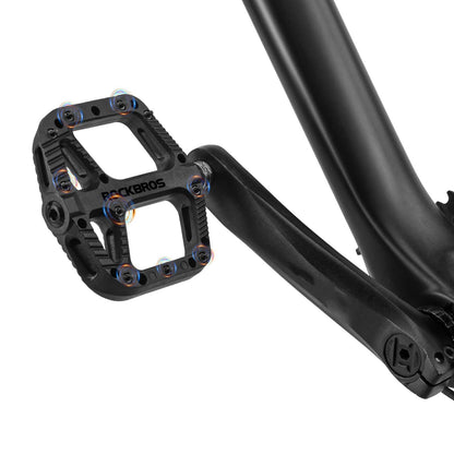 ROCKBROS Fahrradpedale Nylon Flat Pedale 9/16 Zoll mit 3 Bearing