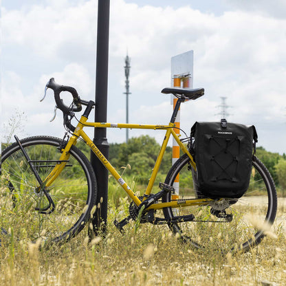 ROCKBROS Gepäckträgertasche 25L-32L 100 % wasserdicht mit Tragegriff
