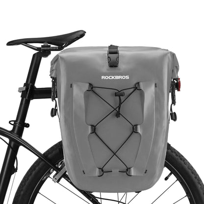 ROCKBROS Gepäckträgertasche 25L-32L 100 % wasserdicht mit Tragegriff