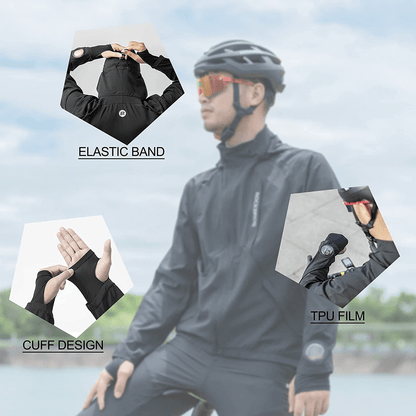 ROCKBROS Herren Softshelljacke atmungsaktiv Fahrradjacke Sommer/Herbst