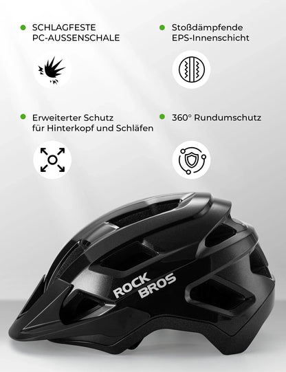ROCKBROS Kinder Fahrradhelm mit Abnehmenbarem Visie für MTB, BMX Downhill