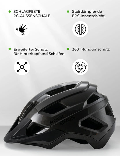 ROCKBROS Kinder Fahrradhelm mit Abnehmenbarem Visie für MTB, BMX Downhill