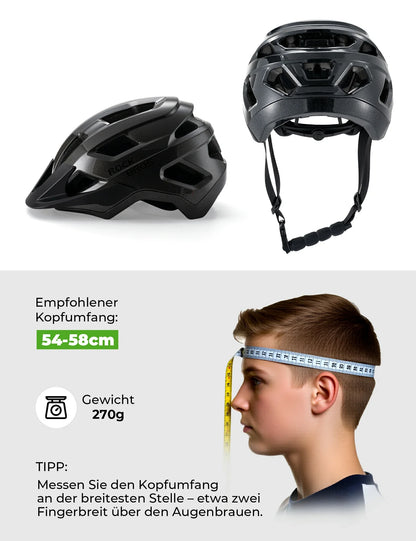 ROCKBROS Kinder Fahrradhelm mit Abnehmenbarem Visie für MTB, BMX Downhill