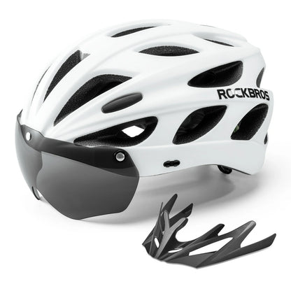 ROCKBROS Kinder Fahrradhelm mit integrierter abnehmbarer Magnetbrillen & Visier
