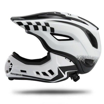 ROCKBROS Kinderhelm Integralhelm mit Abnehmbare Kinnschutz für Jungen/Mädchen
