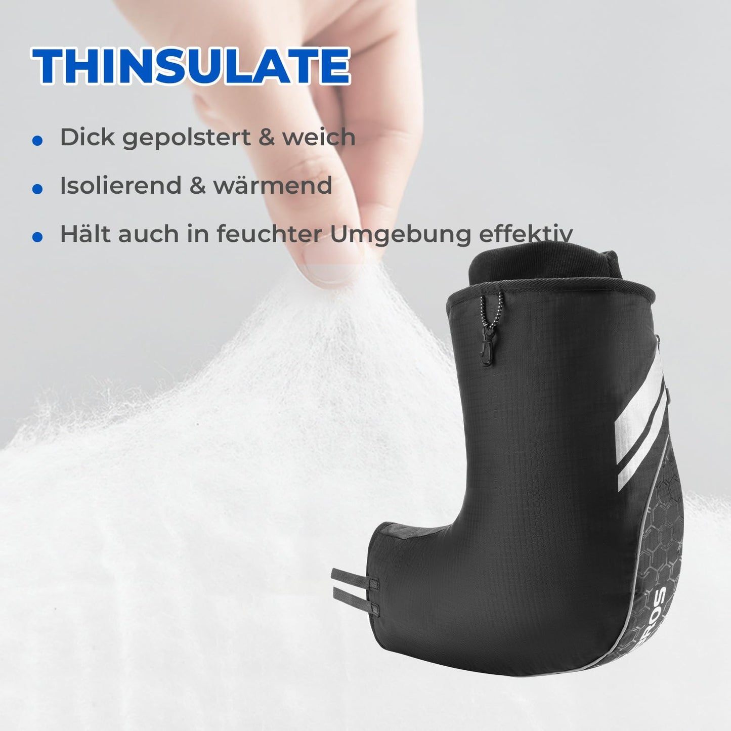 ROCKBROS Lenkerstulpen Lenker Gefüttert Abdichtung Handschuhe Schwarz