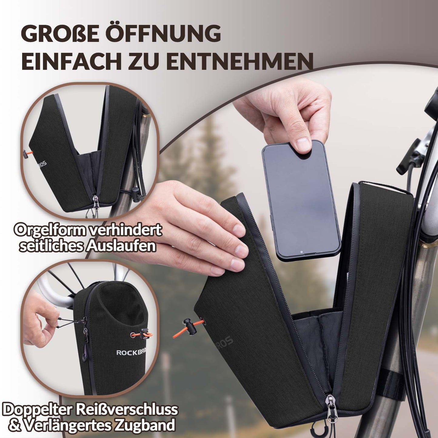 Lenkertasche Flaschentasche Trinkflaschenhalter Multifunktionales Design