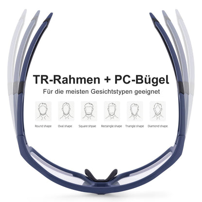 ROCKBROS Photochrome Sonnenbrille für Outdoor-Aktivitäten Unisex