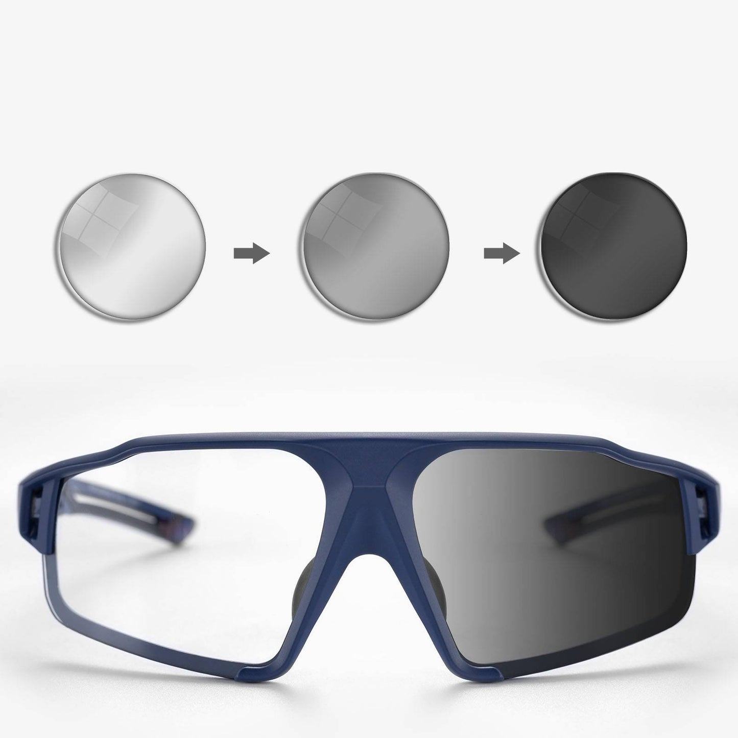 ROCKBROS Photochrome Sonnenbrille für Outdoor-Aktivitäten Unisex